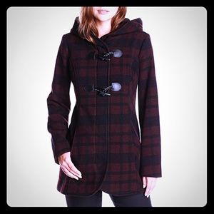 {Jessica Simpson} Wool Blend Hooded Coat
